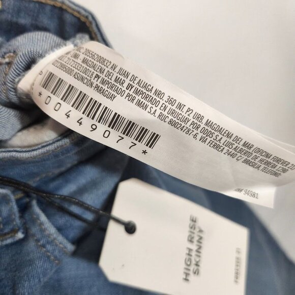 NWT Forever 21 High-Waisted Skinny Jeans in Medium denim‎ Size 27 - Picture 6 of 10